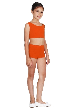 SHORT DANZA LYCRA ARANCIONE BAMBINA